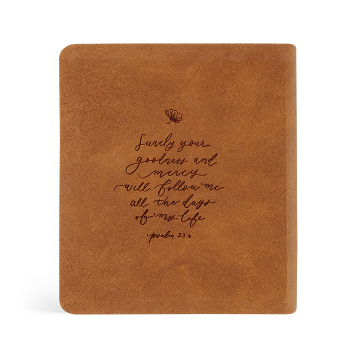 Amelia-5-Year-Prayer-Journal-Brown-Suede-Leather-Floral-One-Thing-I-Ask-Hosanna-Revival
