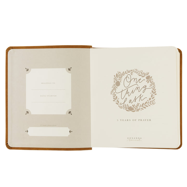 Amelia-5-Year-Prayer-Journal-Brown-Suede-Leather-Floral-One-Thing-I-Ask-Hosanna-Revival