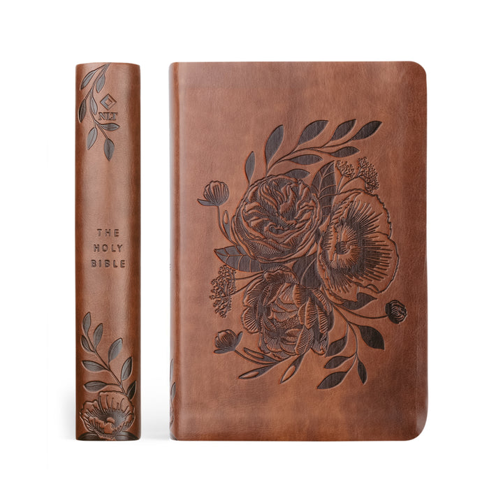 Aurora-NLT-Compact-Bible-Large-Print-Brown-Floral-Leather-Hosanna-Revival-Hosanna-Revival