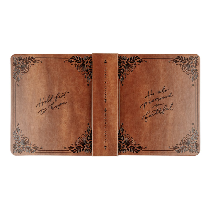 Edinburgh-5-Year-Prayer-Journal-Brown-Leather-Floral-Frame-One-Thing-I-Ask-Hosanna-Revival