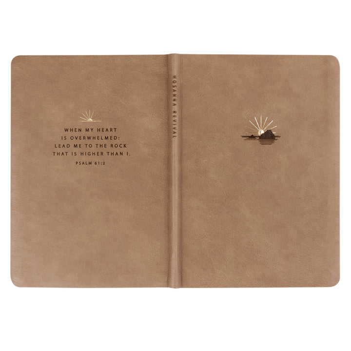 Galilee-Notebook-Lined-Journal-Beige-Leather-Sunset-Beach-Bible-Verse-Hosanna-Revival