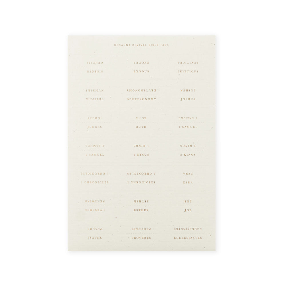 Gold-Foil-Bible-Tabs-Cream-Paper-Embossed-Sticker-Index-Hosanna-Revival