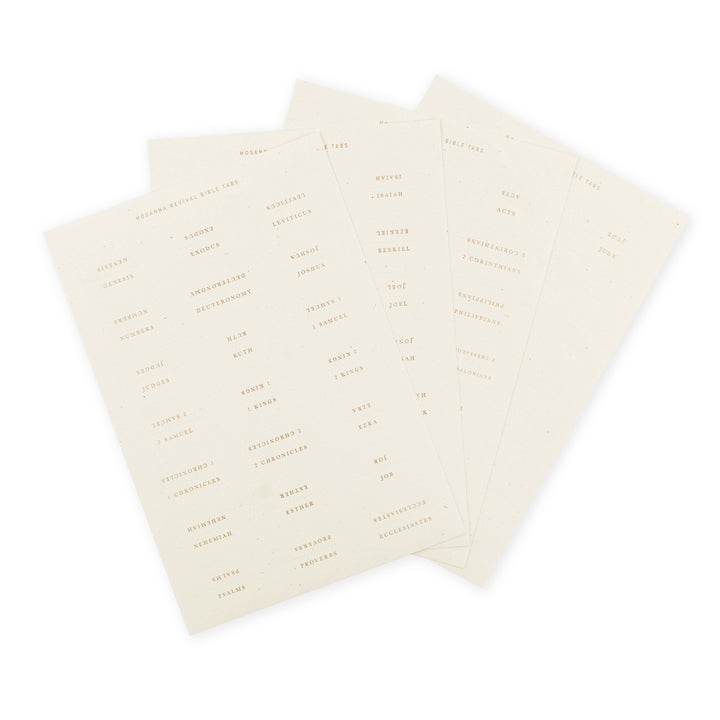 Gold-Foil-Bible-Tabs-Cream-Paper-Embossed-Sticker-Index-Hosanna-Revival