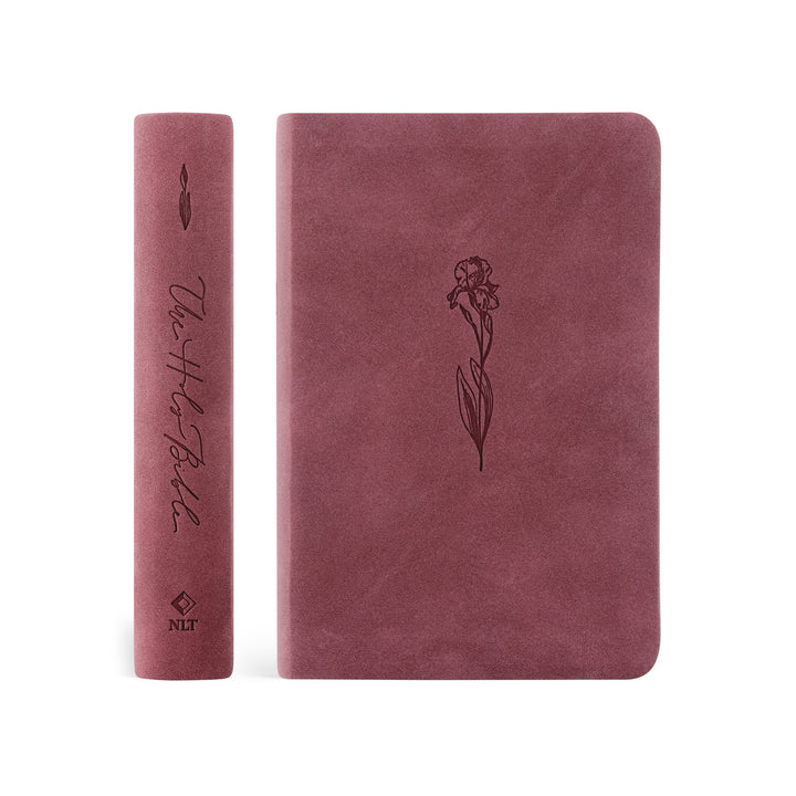 Helena-NLT-Compact-Bible-Pink-Purple-Flower-Suede-Leather-Hosanna-Revival