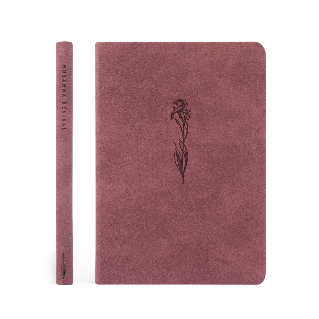 Helena-Notebook-Lined-Journal-Pink-Purple-Flower-Suede-Leather-Bible-Verse-Hosanna-Revival
