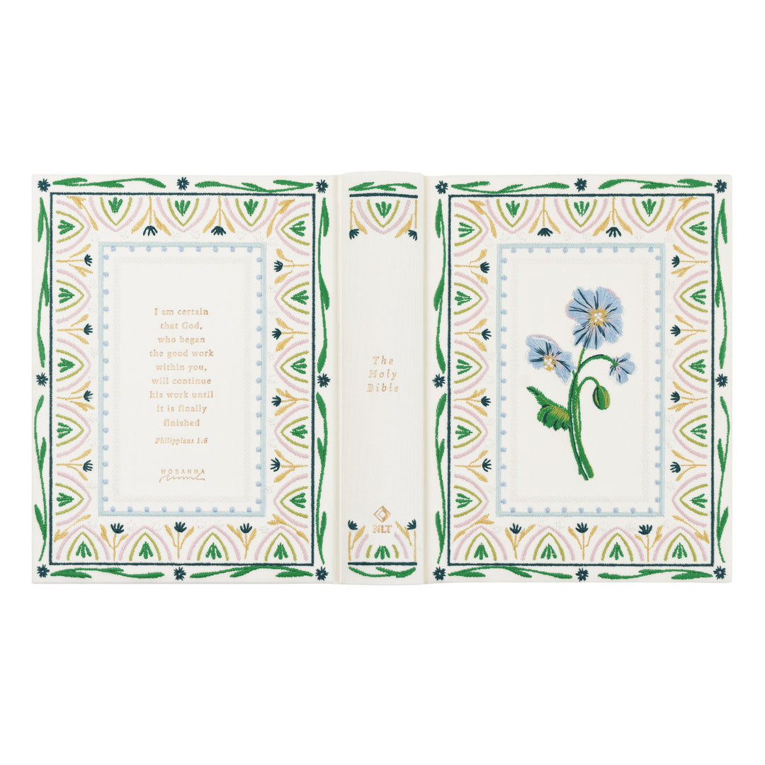 Lisbon-NLT-Notetaking-Bible-Embroidered-Floral-Frame-Blue-Green-Hosanna-Revival