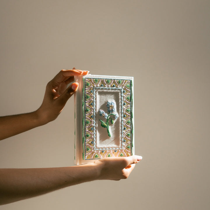 Lisbon-Notebook-Embroidered-Floral-Frame-Blue-Green-Hosanna-Revival
