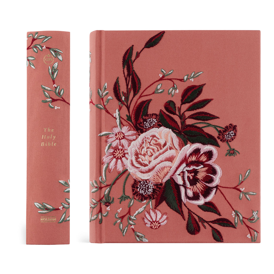 Rosedal-CSB-Notetaking-Bible-Embroidered-Pink-Flower-Bouquet-Hosanna-Revival