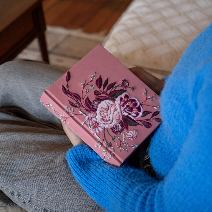 Rosedal-CSB-Notetaking-Bible-Embroidered-Pink-Flower-Bouquet-Hosanna-Revival