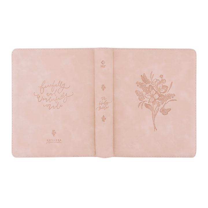 Shiloh-Notetaking-NLT-Bible-Pink-Leather-Minimal-Floral-Hosanna-Revival