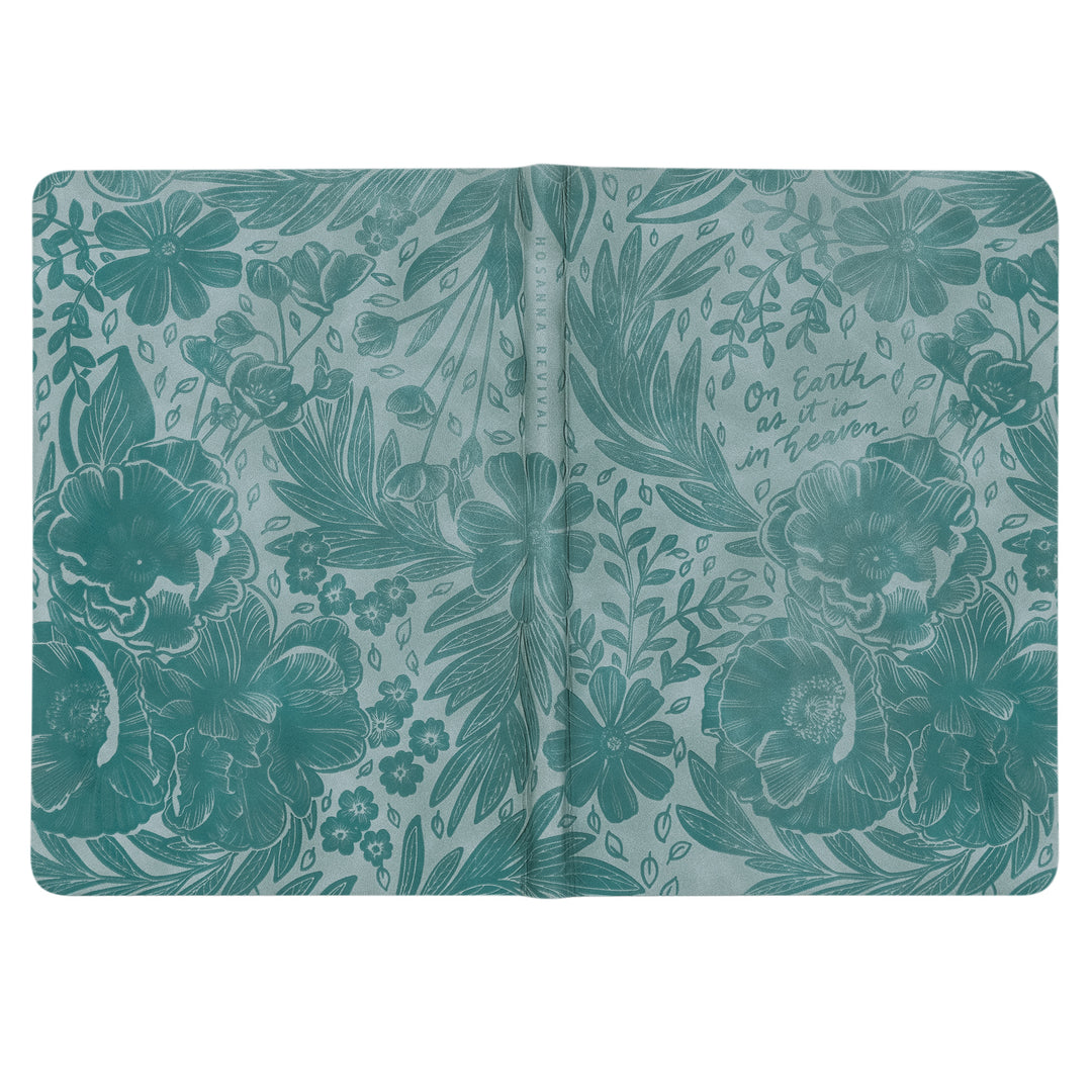 Sonora-Notebook-Lined-Journal-Aqua-Blue-Floral-Deboss-Bible-Verse-Hosanna-Revival