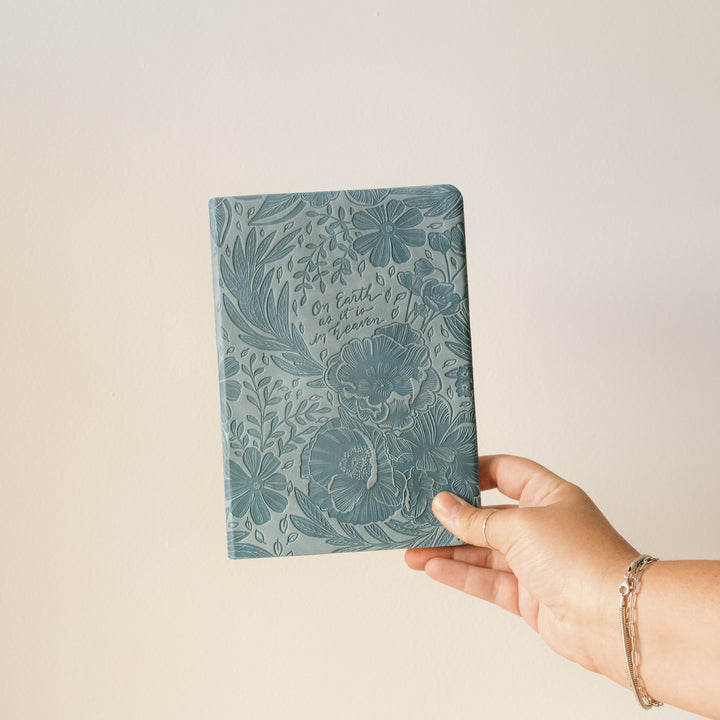 Sonora-Notebook-Lined-Journal-Aqua-Blue-Floral-Deboss-Bible-Verse-Hosanna-Revival