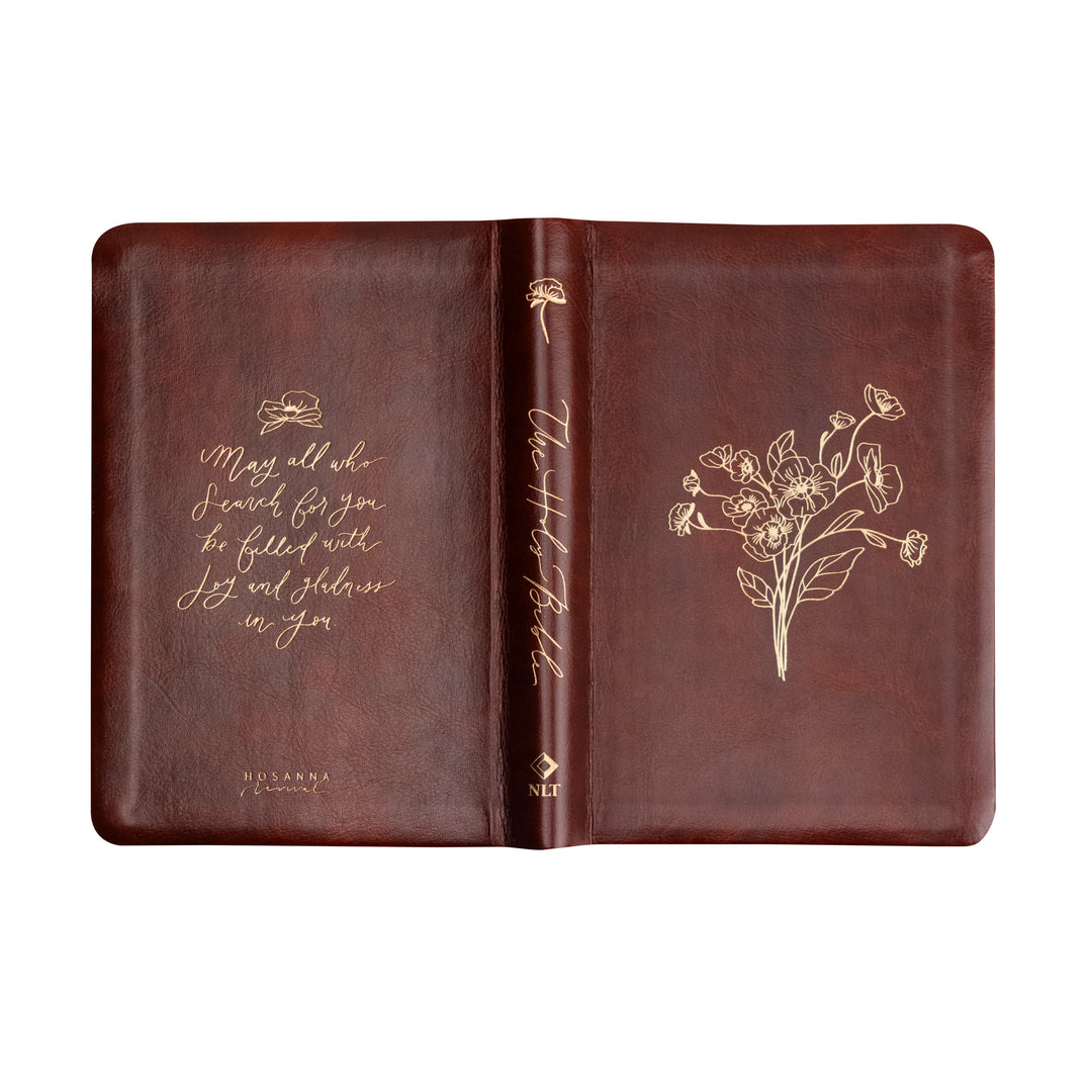 Yorkshire-NLT-Compact-Bible-Leather-Gold-Foil-Bouquet-Hosanna-Revival