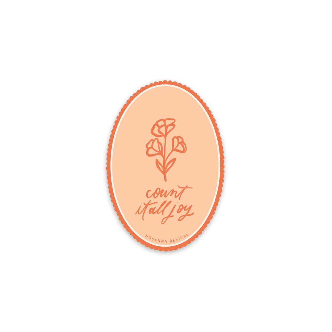 count-it-all-joy-scallop-flower-hosanna-revival-sticker