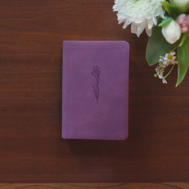 Helena-NLT-Compact-Bible-Pink-Purple-Flower-Suede-Leather-Hosanna-Revival