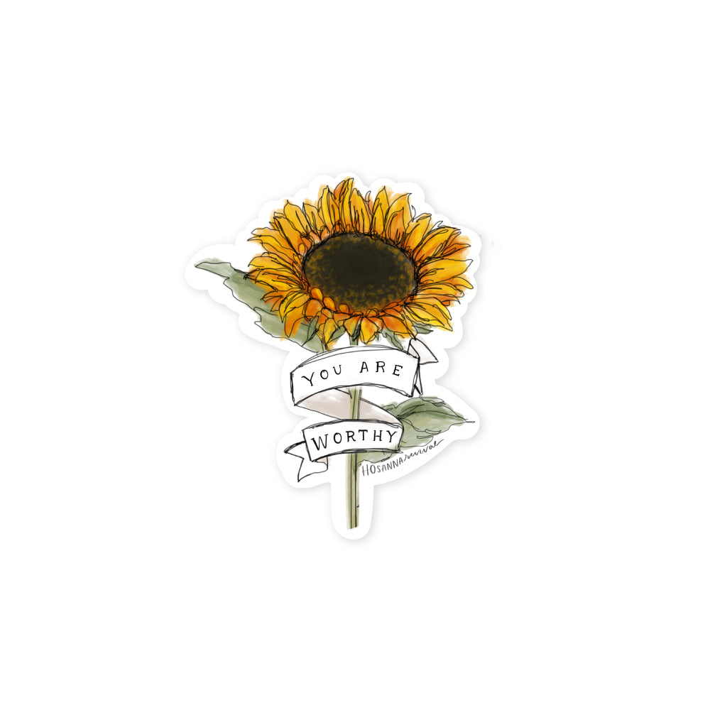 you are worthy sticker