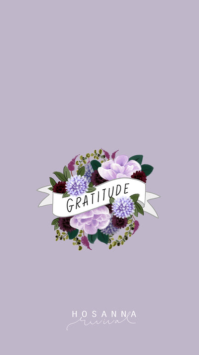 Mini Banner Lock Screen: Gratitude