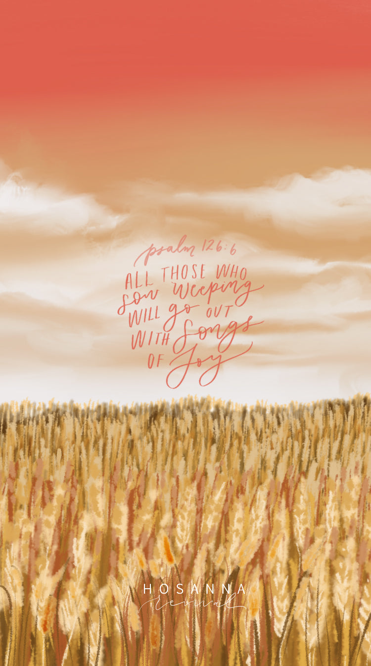Psalm 126:6 Fall Lock Screen
