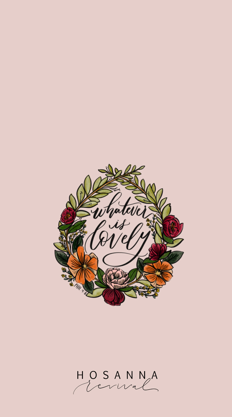 Whatever is Lovely Fall Lock Screen