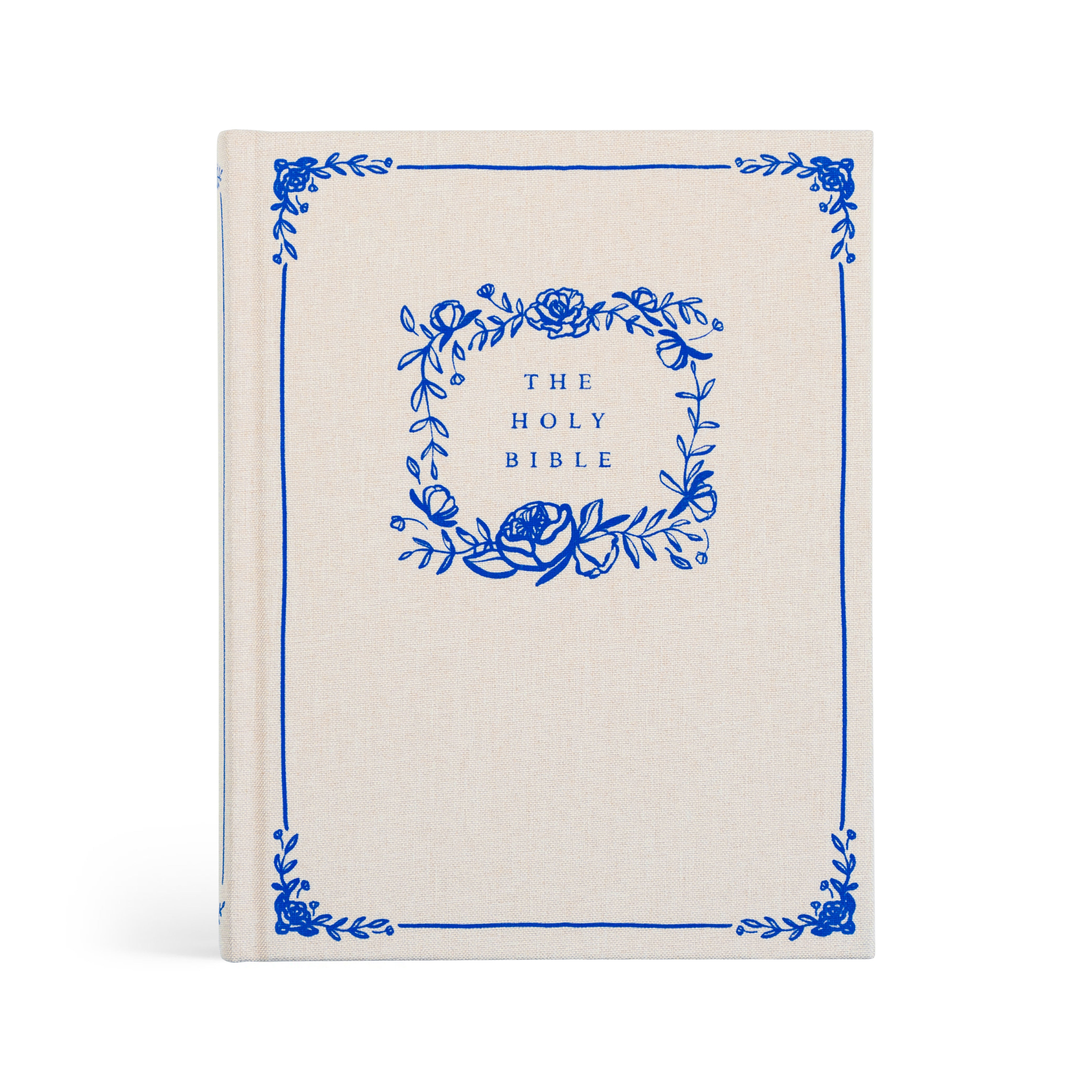 Blue Bible With Flowers Hosanna Revival Blue Bible: NLT Notetaking Bible - Adelaide Theme
