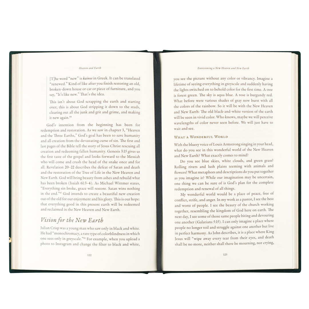 Open book with text on a white background