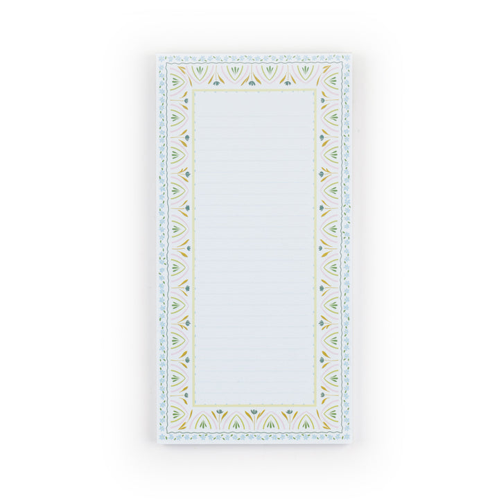 Rectangular mirror with decorative border on a white background