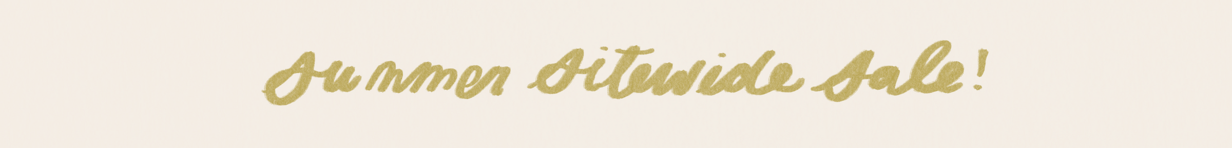 Promotional text 'Summer Sale' in gold on a beige background